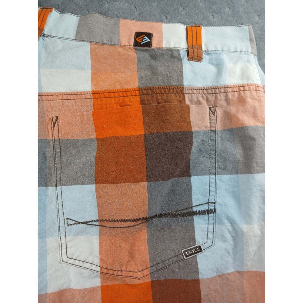 Vintage Y2K Enyce Baggy Plaid Skater Shorts Men's 46 Loose Fit Hip Hop - Picture 6 of 7